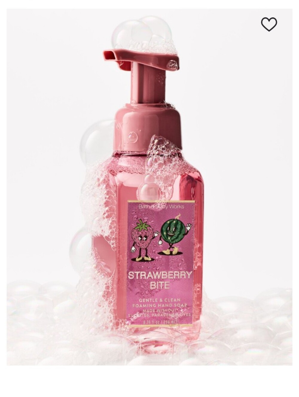 Bath & Body Works Strawberry Bite Foaming Hand Soap - Pink